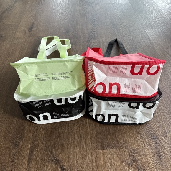 lululemon Shopper Tote Bag Small - Lot of 4: White, Spring Green, Red, Black - Picture 9 of 11
